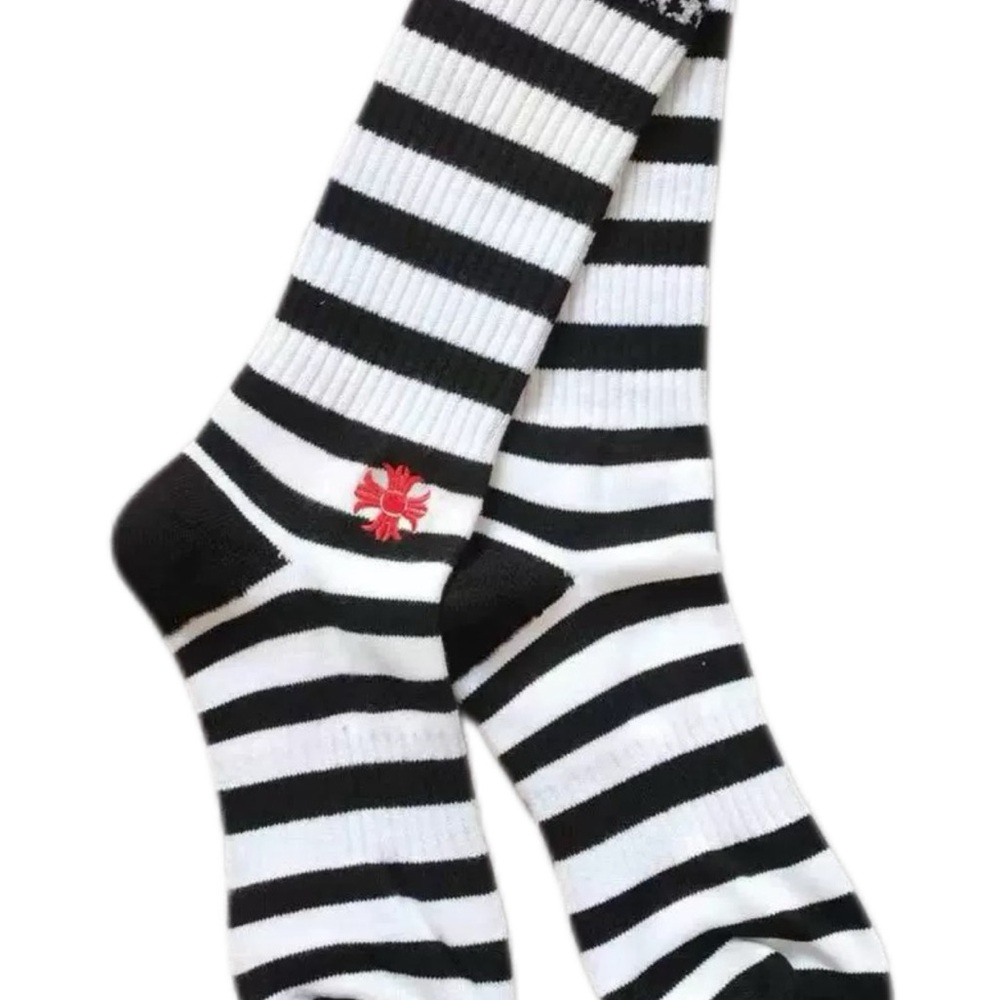 Striped Black and White Socks